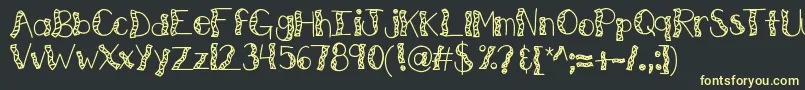 Kbwitchinghour Font – Yellow Fonts on Black Background