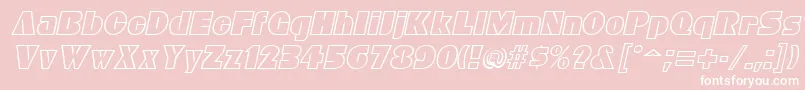 BleucherItalic Font – White Fonts on Pink Background