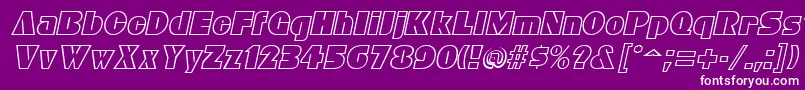 BleucherItalic Font – White Fonts on Purple Background