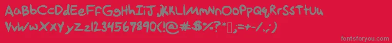 Tethanda Font – Gray Fonts on Red Background