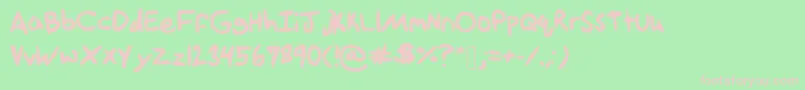 Tethanda Font – Pink Fonts on Green Background