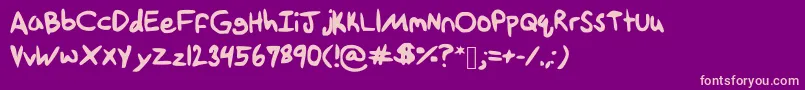 Tethanda Font – Pink Fonts on Purple Background