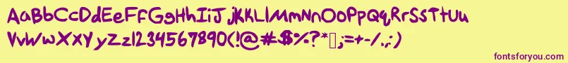 Tethanda Font – Purple Fonts on Yellow Background