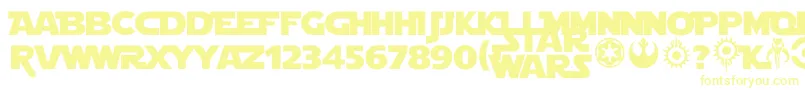 Starjedi Font – Yellow Fonts on White Background