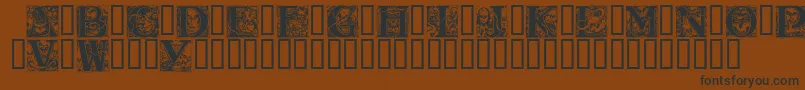 Шрифт WraithCaps – чёрные шрифты на коричневом фоне