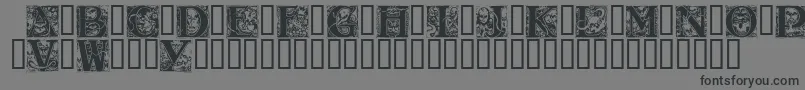 WraithCaps-Schriftart – Schwarze Schriften auf grauem Hintergrund
