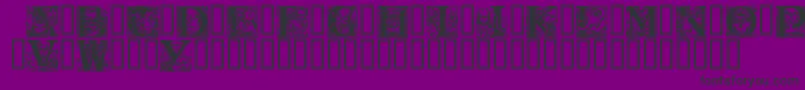 WraithCaps-Schriftart – Schwarze Schriften auf violettem Hintergrund