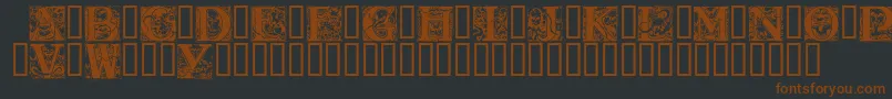 フォントWraithCaps – 黒い背景に茶色のフォント