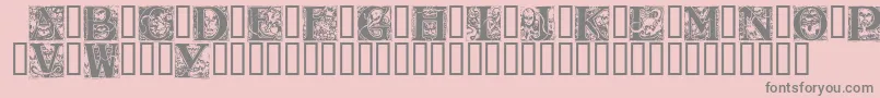 WraithCaps Font – Gray Fonts on Pink Background