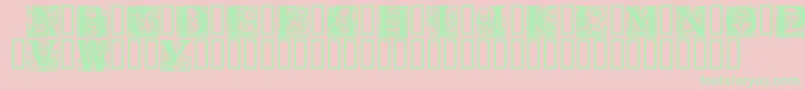 フォントWraithCaps – ピンクの背景に緑の文字