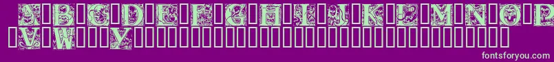 Police WraithCaps – polices vertes sur fond violet