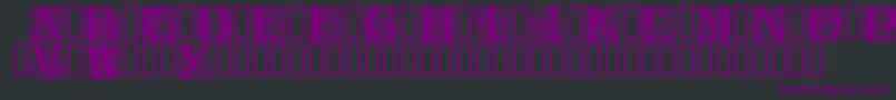 WraithCaps-Schriftart – Violette Schriften auf schwarzem Hintergrund