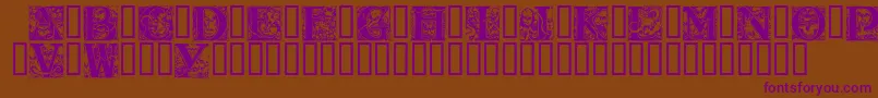 WraithCaps Font – Purple Fonts on Brown Background