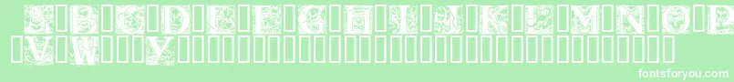 WraithCaps Font – White Fonts on Green Background