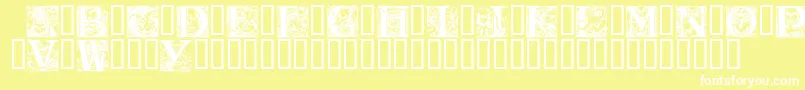 WraithCaps Font – White Fonts on Yellow Background