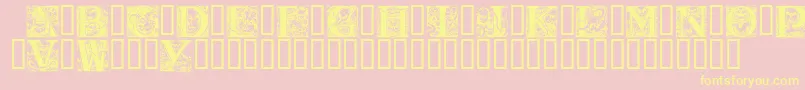 WraithCaps Font – Yellow Fonts on Pink Background