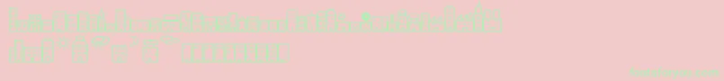 EasySkyline Font – Green Fonts on Pink Background