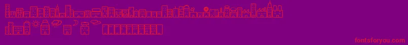 EasySkyline Font – Red Fonts on Purple Background