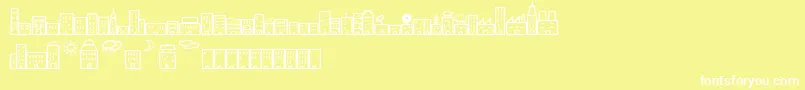 EasySkyline Font – White Fonts on Yellow Background