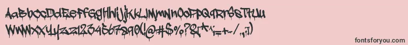 フォントAdrip1 – ピンクの背景に黒い文字