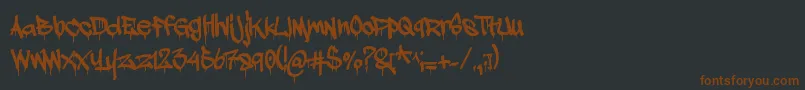 Шрифт Adrip1 – коричневые шрифты на чёрном фоне