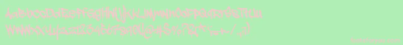 Adrip1-fontti – vaaleanpunaiset fontit vihreällä taustalla