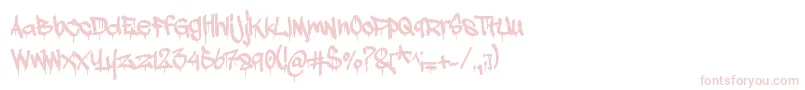 フォントAdrip1 – 白い背景にピンクのフォント