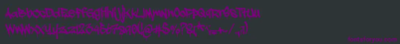 フォントAdrip1 – 黒い背景に紫のフォント
