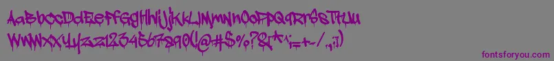Adrip1-Schriftart – Violette Schriften auf grauem Hintergrund