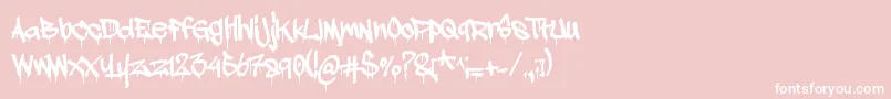 Adrip1-Schriftart – Weiße Schriften auf rosa Hintergrund