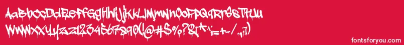 フォントAdrip1 – 赤い背景に白い文字