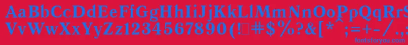 Quantbol Font – Blue Fonts on Red Background