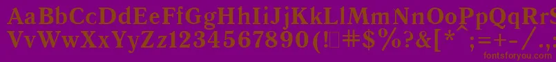 Quantbol Font – Brown Fonts on Purple Background