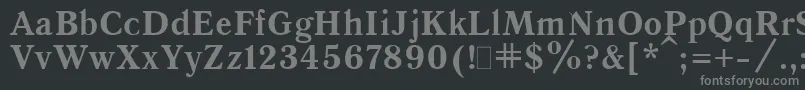 フォントQuantbol – 黒い背景に灰色の文字