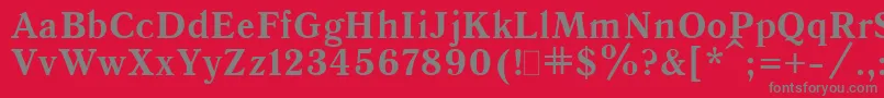 Quantbol Font – Gray Fonts on Red Background