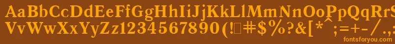 Шрифт Quantbol – оранжевые шрифты на коричневом фоне