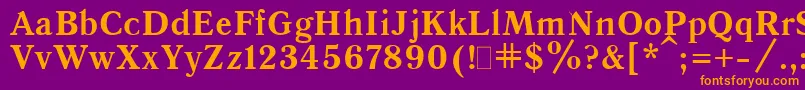 Шрифт Quantbol – оранжевые шрифты на фиолетовом фоне