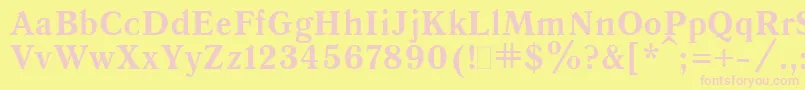 Quantbol Font – Pink Fonts on Yellow Background