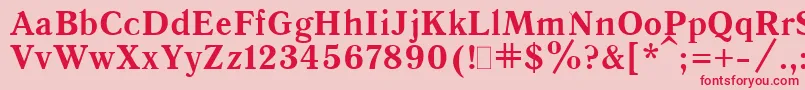 Quantbol Font – Red Fonts on Pink Background