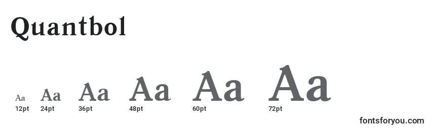 Größen der Schriftart Quantbol