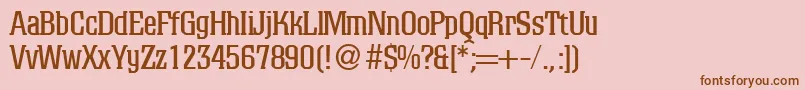 ColinodbNormal Font – Brown Fonts on Pink Background