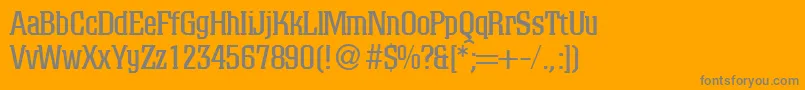 ColinodbNormal Font – Gray Fonts on Orange Background