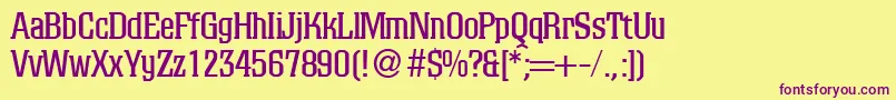 ColinodbNormal Font – Purple Fonts on Yellow Background