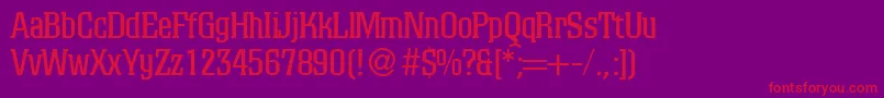 Police ColinodbNormal – polices rouges sur fond violet