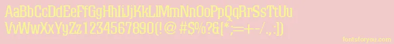 ColinodbNormal Font – Yellow Fonts on Pink Background