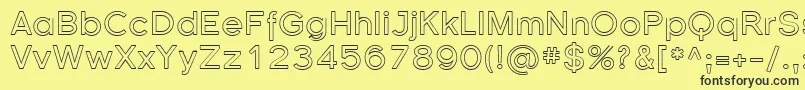 Шрифт Sfflorencesansoutline – чёрные шрифты на жёлтом фоне