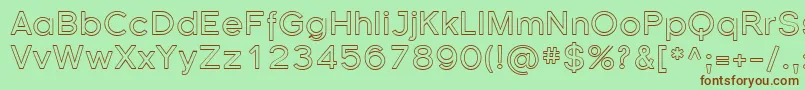 Sfflorencesansoutline Font – Brown Fonts on Green Background