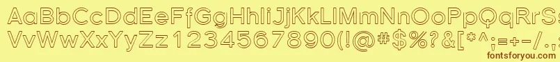 Sfflorencesansoutline Font – Brown Fonts on Yellow Background
