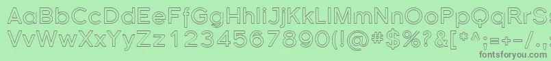 Sfflorencesansoutline Font – Gray Fonts on Green Background