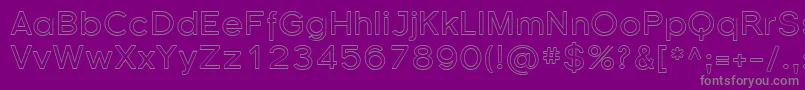 Sfflorencesansoutline Font – Gray Fonts on Purple Background